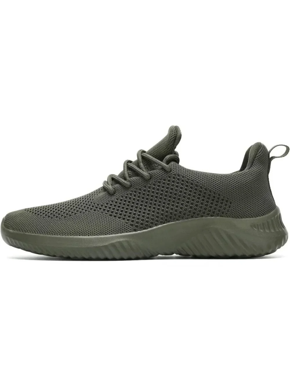 Men's Green Mesh Ultra Light Breathable Casual Fashion Slip on Walking Sneaker